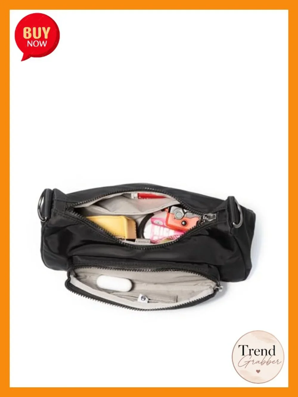 Savannah Crossbody Bag with RFID Card Holder, Nylon Hobo Convertible